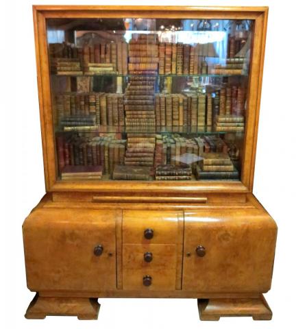 Art Deco Birds Eye Maple China Cabinet