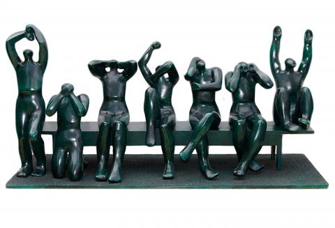 -Decisao por penalti- Sculpture  by Margarita Farre