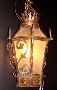 Handcrafted Small Antique Copper Lantern