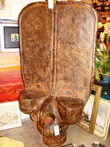 Huge and Unusual Carved African Seat for 2