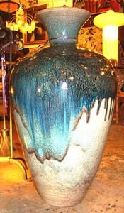 Large 36" tall Contempory Glazed Ceramic Urn