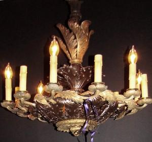 Cast Bronze Chandelier