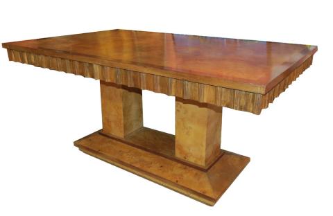  Pedestal Burl Writing Desk