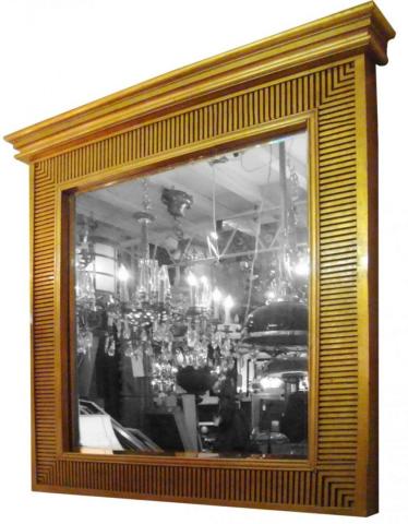  Mirror with a Gold Wood Fluted Frame