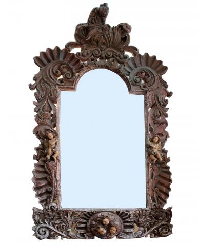 Antique Wood Carved Mirror