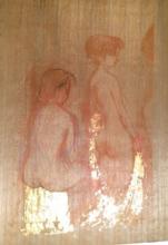 Painting with Gold of Women Figure