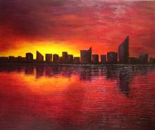 - Miami Sky - Oil on Canvas by Philson 