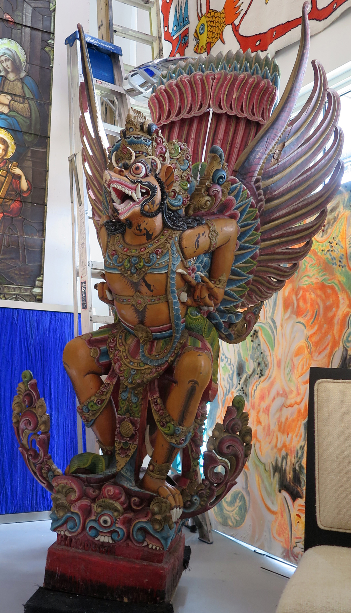 Huge Carved Wooden Garuda  worthgalleries com