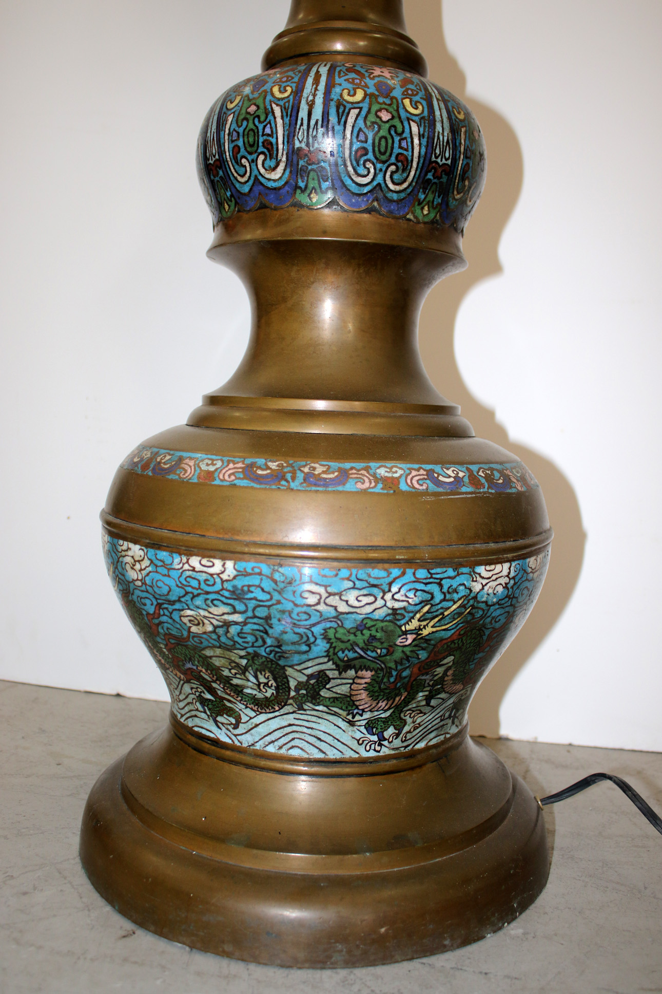 Vintage Asian Cloisonne Floor Lamp | worthgalleries.com