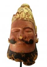 Antique Wood Carved Buddha Head